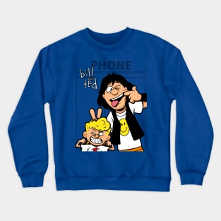 Funny 80's Dynamic Duo Movie Cartoon Parody Crewneck Sweatshirt